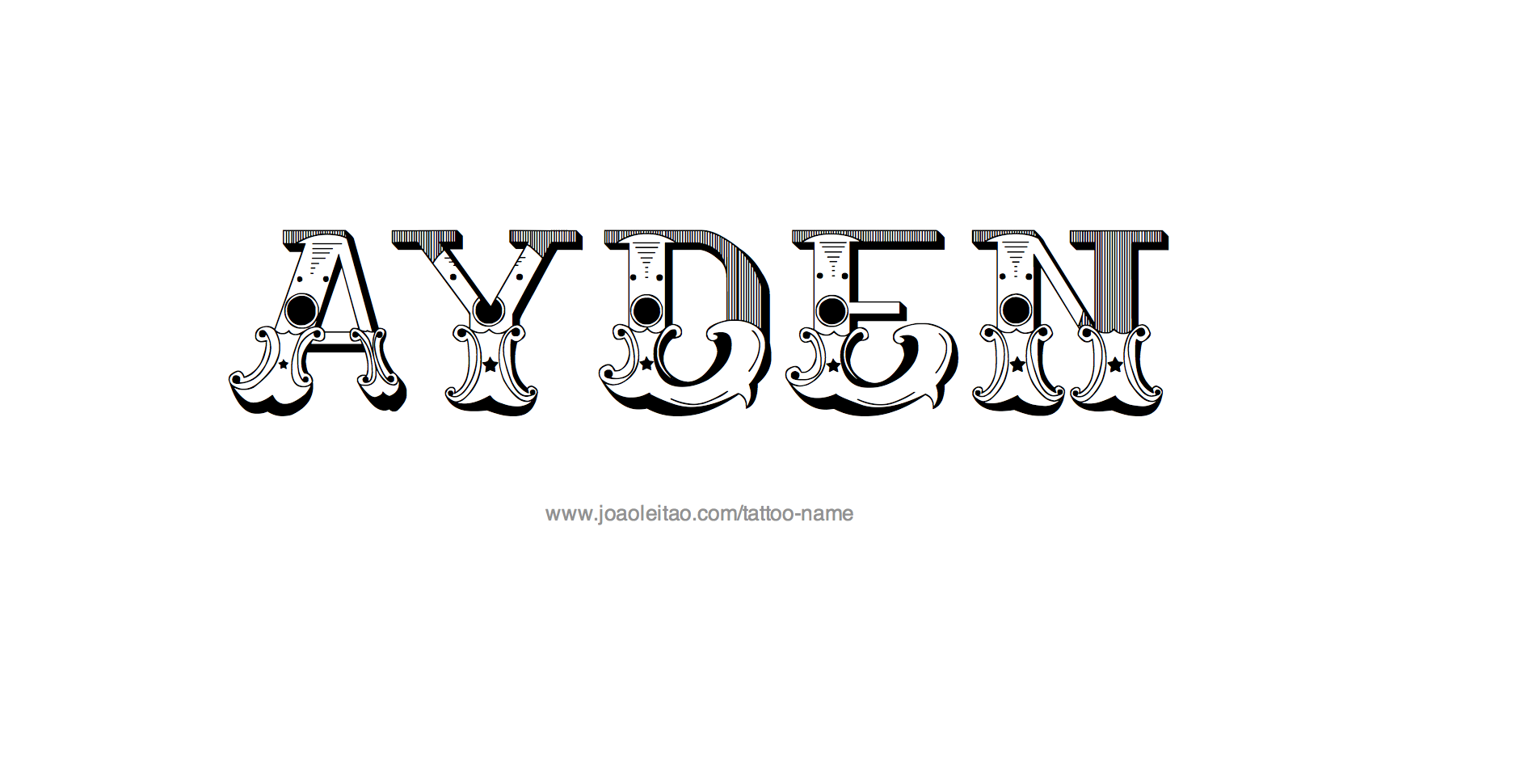 Ayden Name Tattoo Designs